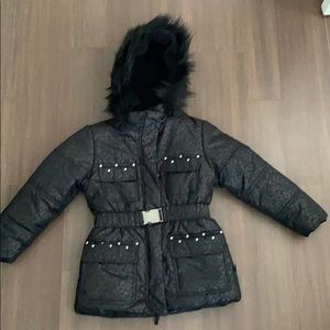 Girls black puffer jacket